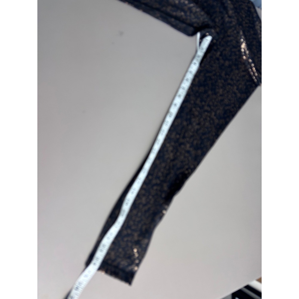 ZYIA‎ Active Black Leggings Gold Foil Snakeskin Print Athletic Workout Pants Med - Picture 7 of 8